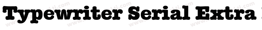 Typewriter Serial Extra Bold Regula字体转换